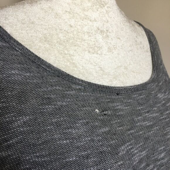 Lularoe Large Heather Grey Box Shaped Tunic Top Short Dolman Sleeves - Picture 6 of 12